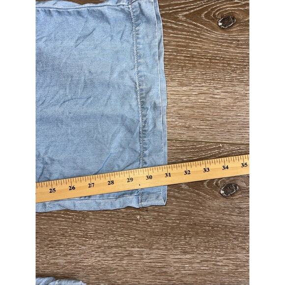 Joseph Ribkoff Sz 8 Wide-Leg Jeans Light Weight Baggy Light Wash Pleats 80s Y2K - Picture 8 of 13